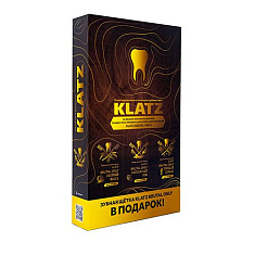 Klatz BRUTAL ONLY Набор Зубная паста Терпкий коньяк 75мл+Убойный виски 75мл+Бунтарский ром 75мл+зубная щетка