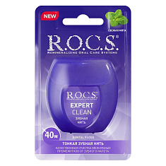 ROCS Зубная нить Expert Clean 40м