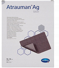 ATRAUMAN AG Повязки с серебром стерильные 10х10см 10шт.