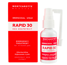 Montcarotte Рапид 30 Спрей для полости рта с хлоргексидином 0,30% и фруктовой кислотой 30мл