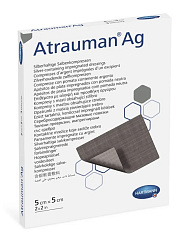 ATRAUMAN AG Повязки с серебром стерильные 5х5см 10шт.