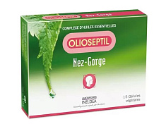 Olioseptil (Олиосептил) Nez-Gorge Нес Гордж для носа и горла капсулы N15