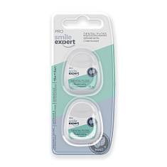 Смайл Эксперт Про Зубная нить вощеная с ментолом 15м 2шт