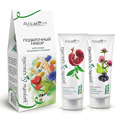 AltaiBio Подарочный набор для ухода за руками и ногами Здоровье и красота крем для рук 75мл, крем для ног 75мл