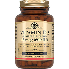 Солгар Витамин D3 600 МЕ капсулы N120