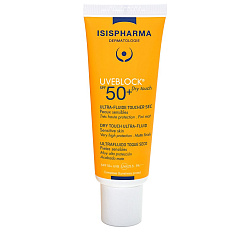 ISISPHARMA UVEBLOCK SPF 50+ Dry Touch Флюид с очень высокой степенью защиты от солнечного излучения, для жирной кожи 40 мл