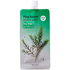 Missha Pure Source Pocket pack маска кремовая ночная с экстрактом чайного дерева 10мл