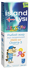 Lysi (Лиси) Детский рыбий жир от 1 года с натуральным вкусом фл. 240мл (БАД)